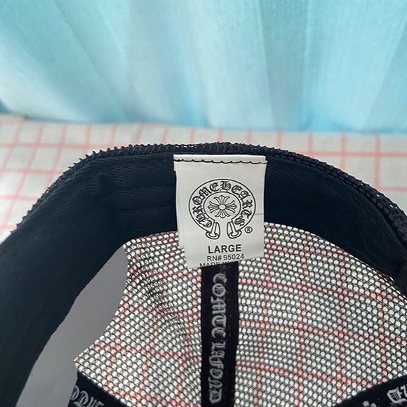 Chrome Hearts Mesh Breathable Black Embroidered Sports Cap - Picture 6 of 7